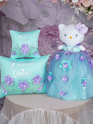 Mint Lilac Quinceanera Pillows Set