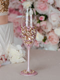 Pink and Gold 1 quinceanera champagne glass