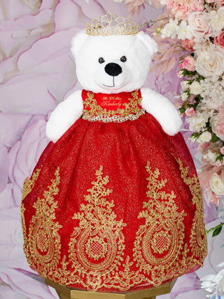 Red quinceanera kneeling pillow, shoes pillow