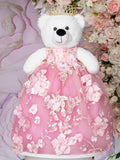 Pink last teddy bear for quinceanera