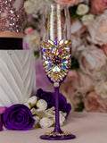 Plum 1 quinceanera champagne glass