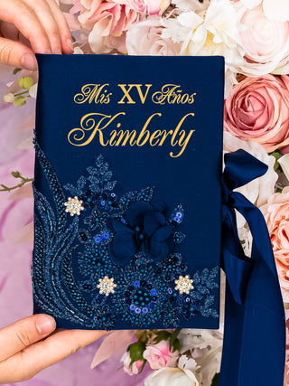 Navy Blue Quinceanera Bible