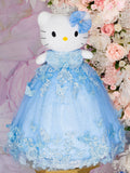 Light blue with butterflies Kitty for quinceanera