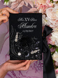 Black Silver Quinceanera Bible (Spanish version)