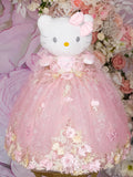 Pink with flowers Kitty for Quinceanera