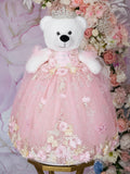 Último osito de peluche rosa claro para quinceañera