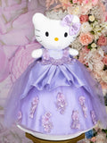 Lilac and silver Quinceanera Kitty