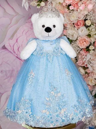 Baby blue Teddy Bear for Quinceanera