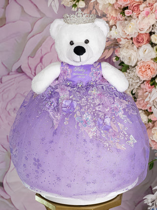 Lilac Teddy Bear for quinceanera