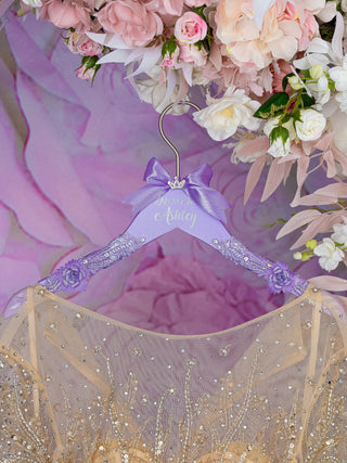 Lilac quinceanera dress hanger