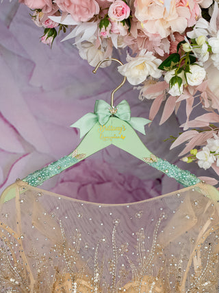 Sage Green Quinceanera dress hanger Sage Green Quinceanera dress hanger