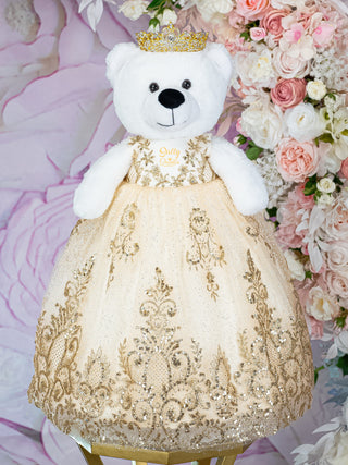 Gold Teddy Bear for quinceanera | Oro osito para quinceanera Gold Teddy Bear for quinceanera | Oro osito para quinceanera