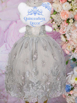 Silver Kitty for Quinceanera