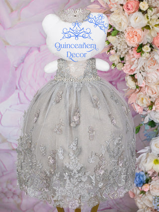 Silver Kitty for Quinceanera
