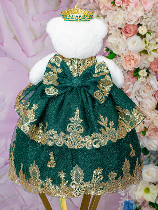 Emerald Green teddy bear for quinceanera