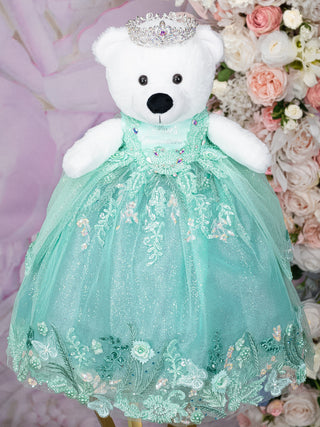 Turquoise Last Teddy Bear for Quinceanera