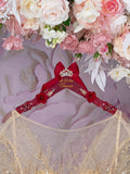 Burgundy quinceanera dress hanger