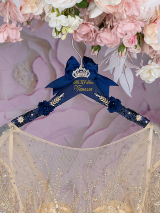 Deep blue quinceanera dress hanger | azul marino quinceanera decor Deep blue quinceanera dress hanger | azul marino quinceanera decor