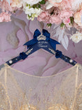 Navy blue silver quinceanera dress hanger