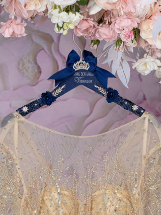 Deep blue quinceanera dress hanger | azul marino quinceanera decor / quinceanera-decor Deep blue quinceanera dress hanger | azul marino quinceanera decor / quinceanera-decor