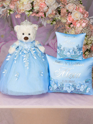 Bahama Blue Teddy Bear for Quinceanera