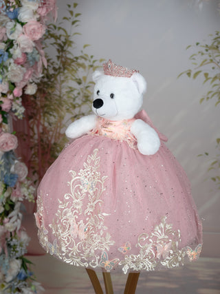 Rose Gold Teddy Bear for Quinceanera