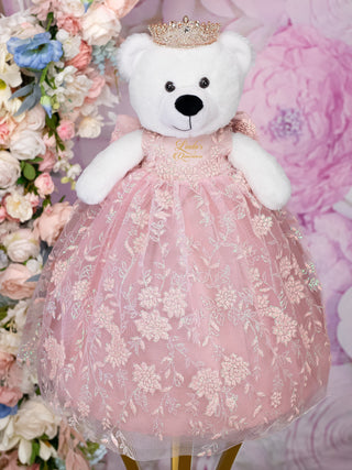 Rose viejo (powdery) last teddy bear for quinceanera