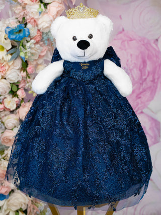 Navy Blue Teddy Bear for Quinceanera