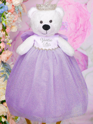 Shining Lilac Teddy Bear for Quinceanera