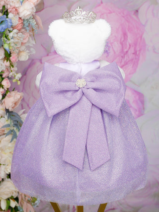 Shining Lilac Teddy Bear for Quinceanera