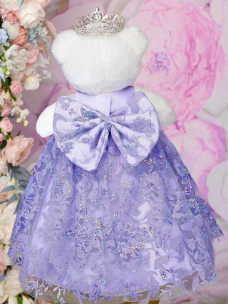 lila Teddy Bear for Quinceanera