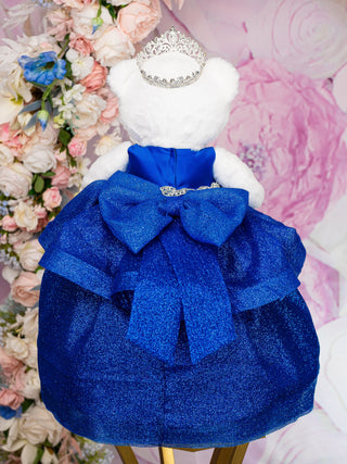 Shine Royal blue teddy bear for quinceanera