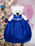 Shine Royal blue teddy bear for quinceanera