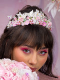 Pink floral quinceanera Tiara Quinceanera