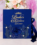 Navy Blue with gold album de fotos para Quinceanera