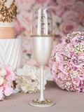 Gold 1 quinceanera champagne glass (simple design)