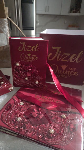 Custom order for Noemi big Candle in burgundy and gold