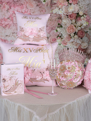 Light Pink Gold La Ultima Muneca for quinceanera