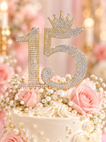 Gold Quinceañera Cake Topper 15