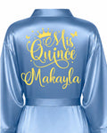 Dusty Blue robe for quinceanera