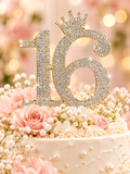 Gold Quinceañera Cake Topper 16
