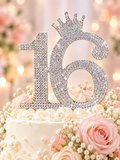 Silver Quinceañera Cake Topper 16