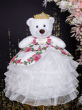 White Pink Charro Oso de Quinceanera