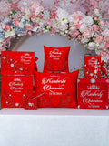 Red silver Quinceanera money card box