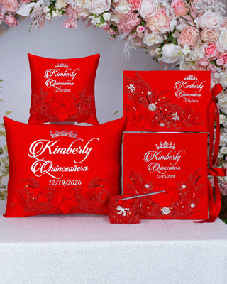 Red silver Quinceanera package 5