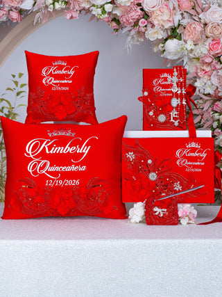 Red silver Quinceanera Package