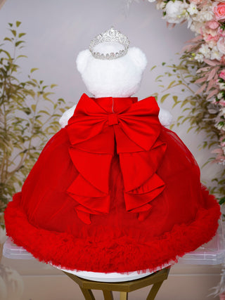 Red with Silver Quinceanera Teddy Bear
