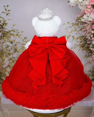 Red with Silver Quinceanera Teddy Bear