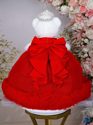 Red with Silver Quinceanera Teddy Bear