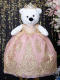 Blush gold Teddy bear Quinceanera